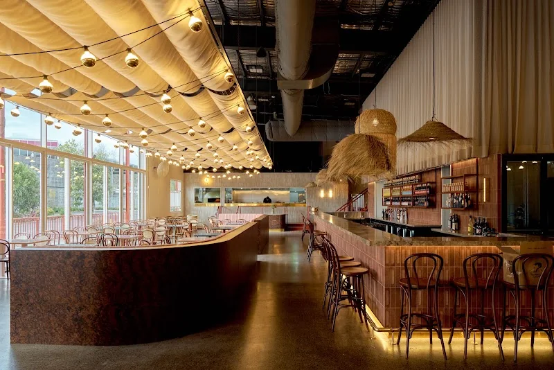 Zoncello’s warmly lit dining room and bar in Healesville