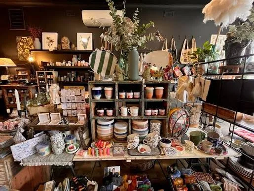 Ceramics, homewares and gifts displayed inside Morris et al
