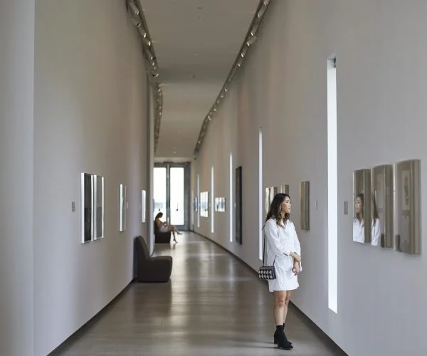 Visitors exploring TarraWarra Museum of Art